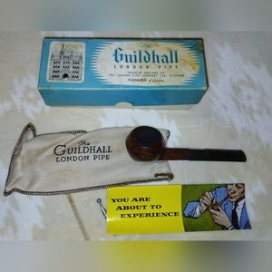 Amtique Comoy's The Guildhall London Pipe with Original Box, Bag Etc